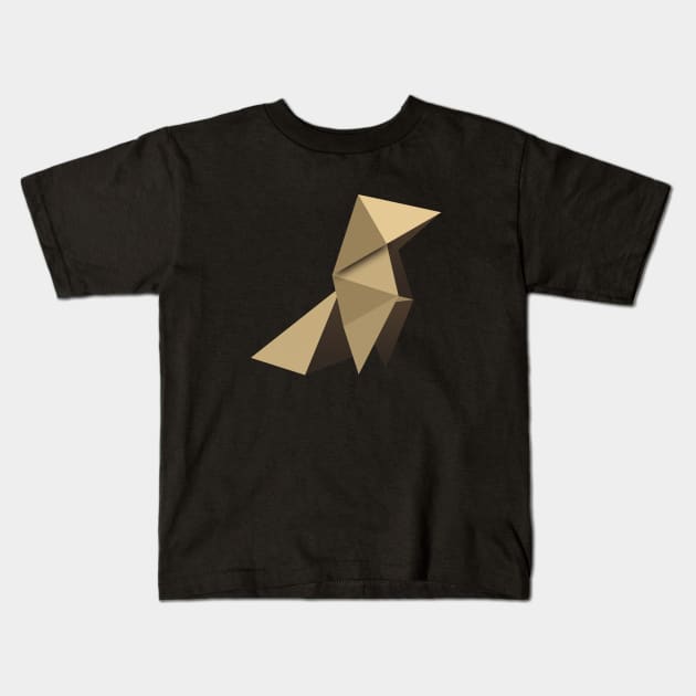 The Origami Figure Kids T-Shirt by Lumos19Studio